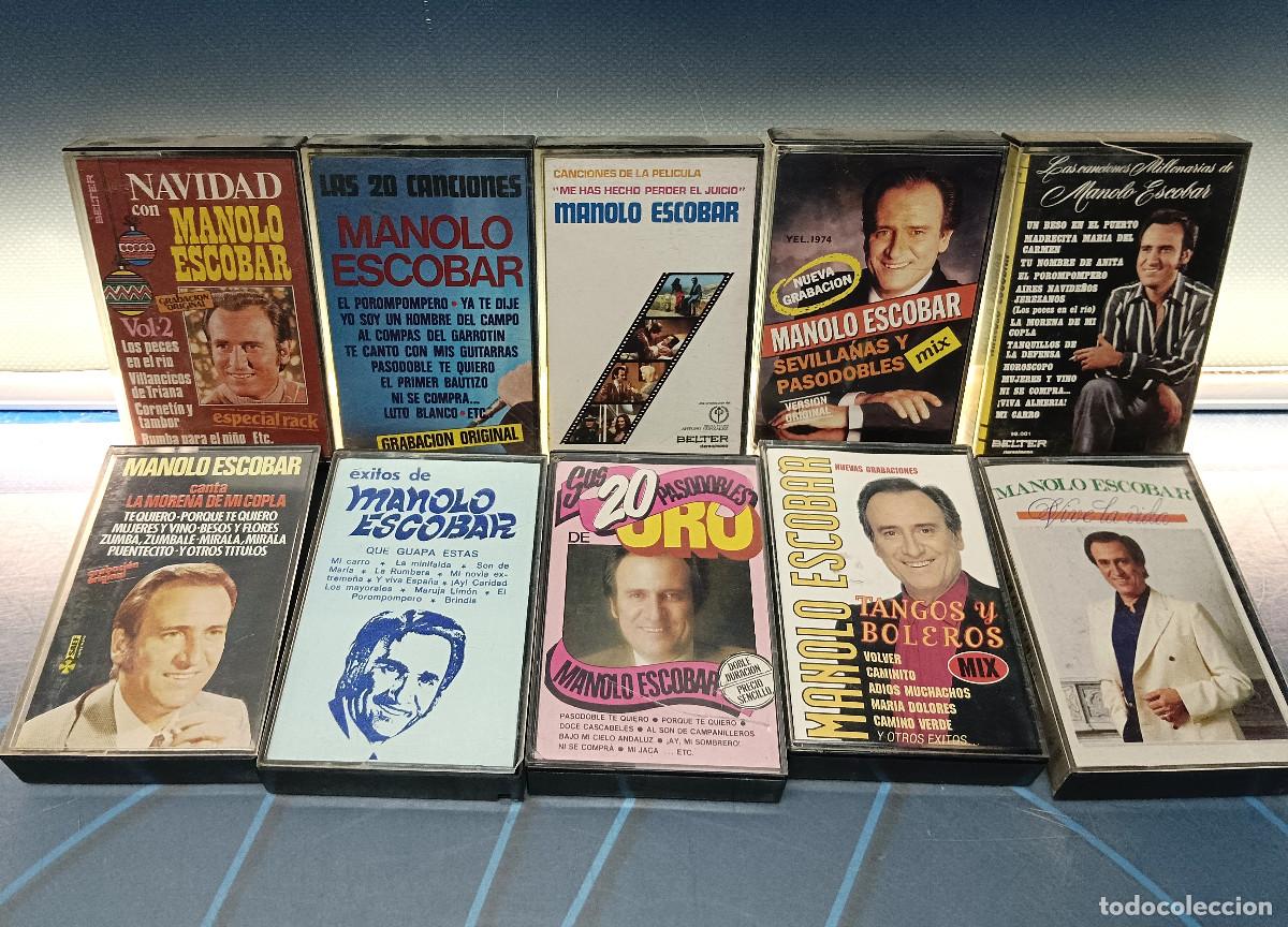 Casetes antiguos: 10 cintas de casete de Manolo Escobar.