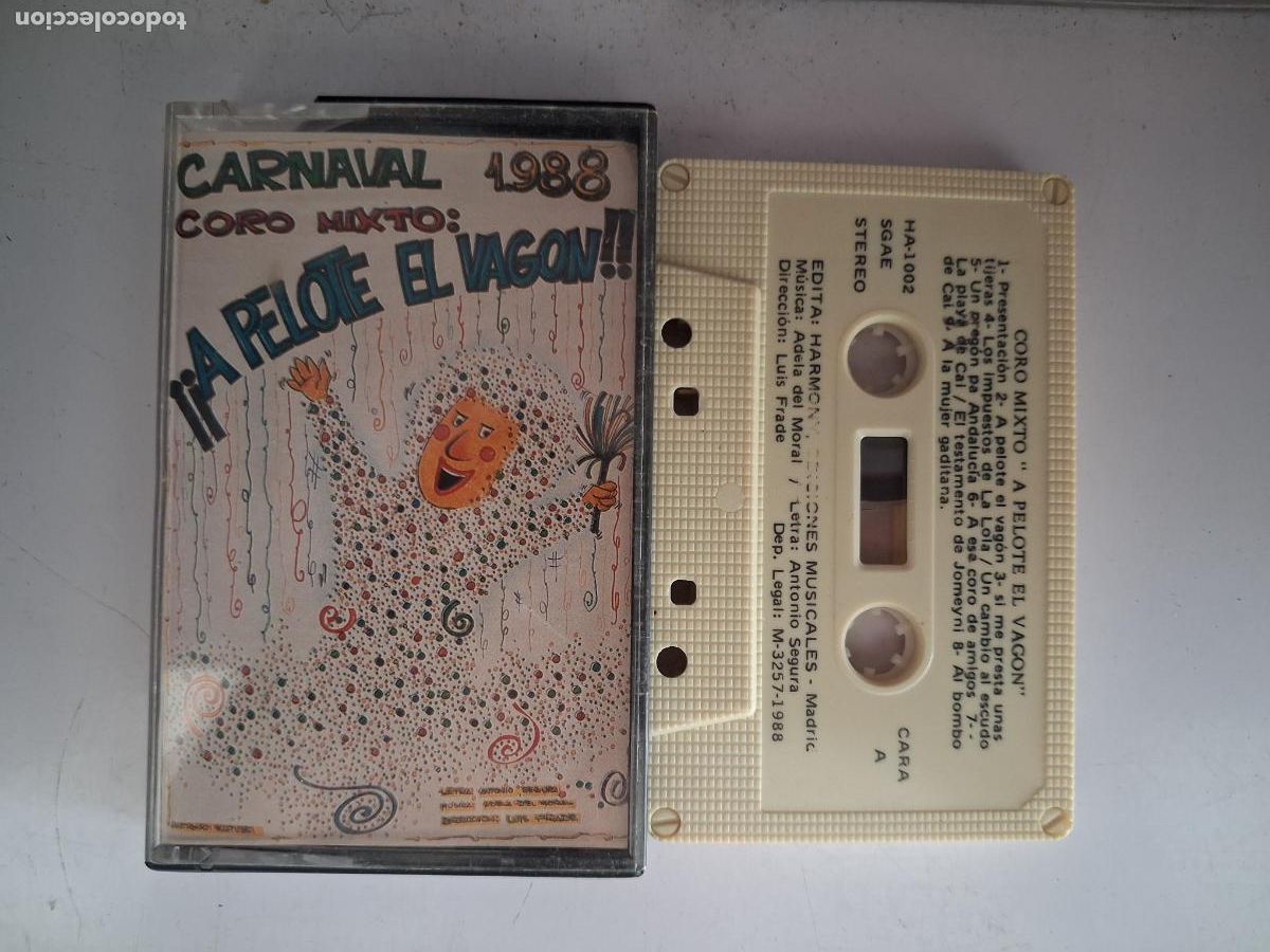 Alte Kassetten: CINTA CASETE CARNAVAL CADIZ A PELOTE EL VAGON