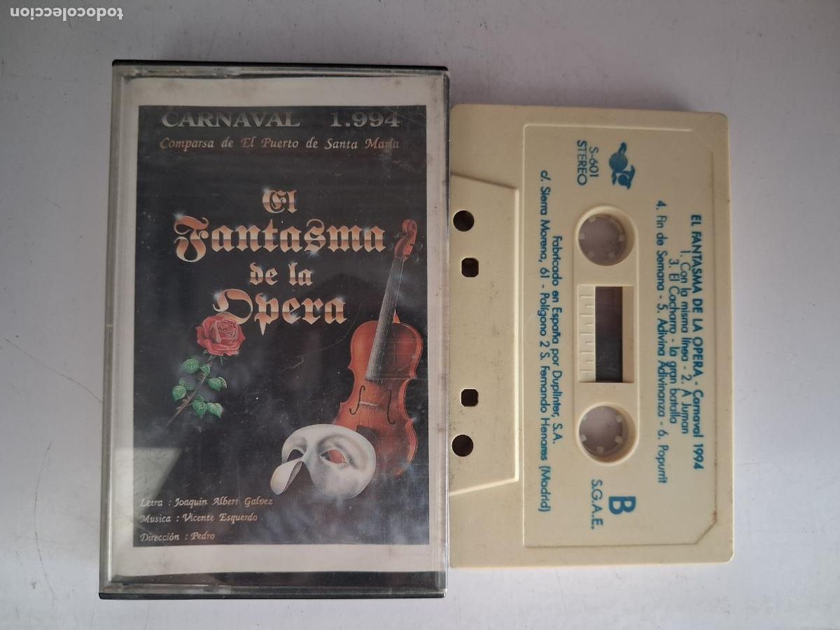Alte Kassetten: CINTA CASETE CARNAVAL CADIZ EL FANTASMA DE LA OPERA