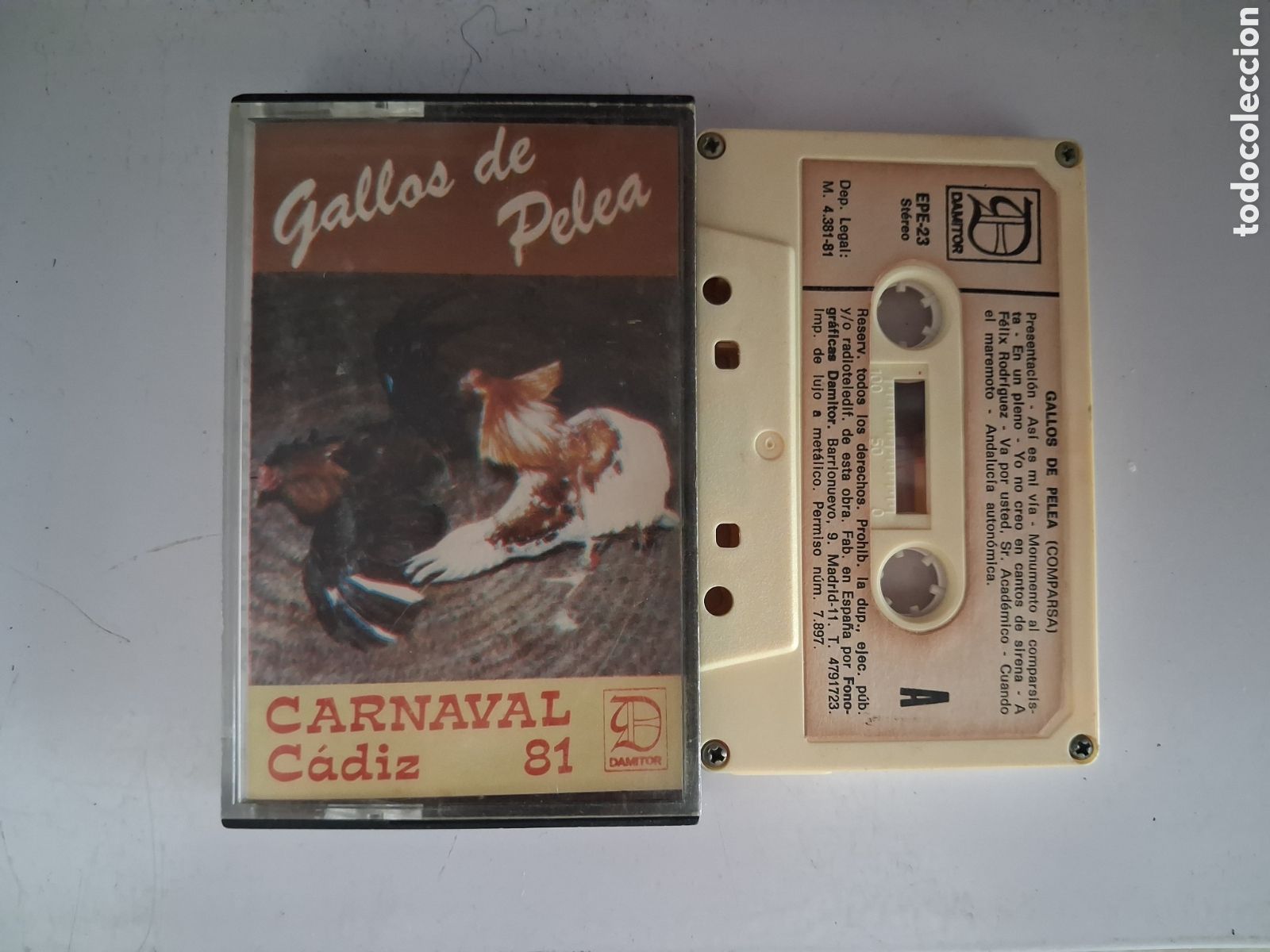 Alte Kassetten: CINTA CASETE CARNAVAL CADIZ GALLOS DE PELEA (COMPARSA)