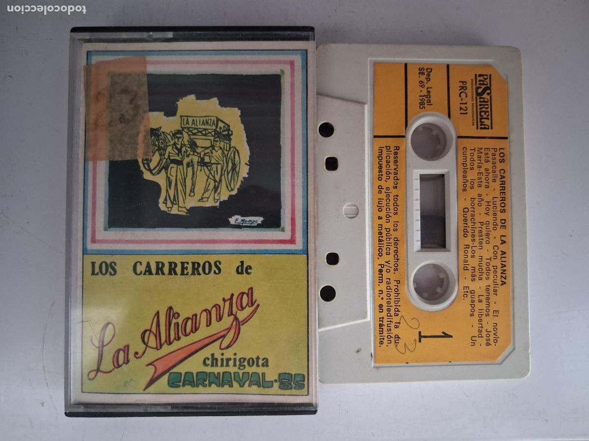 Casetes antiguos: CINTA CASETE CARNAVAL CADIZ LOS CARREROS DE LA ALIANZA PASARELA