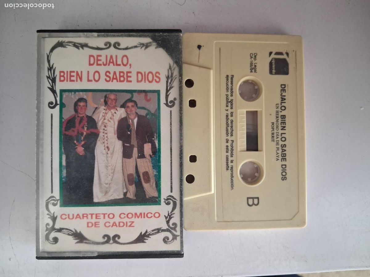 Casetes antiguos: CINTA CASETE CARNAVAL CADIZ DEJALO, BIEN LO SRE DIOS