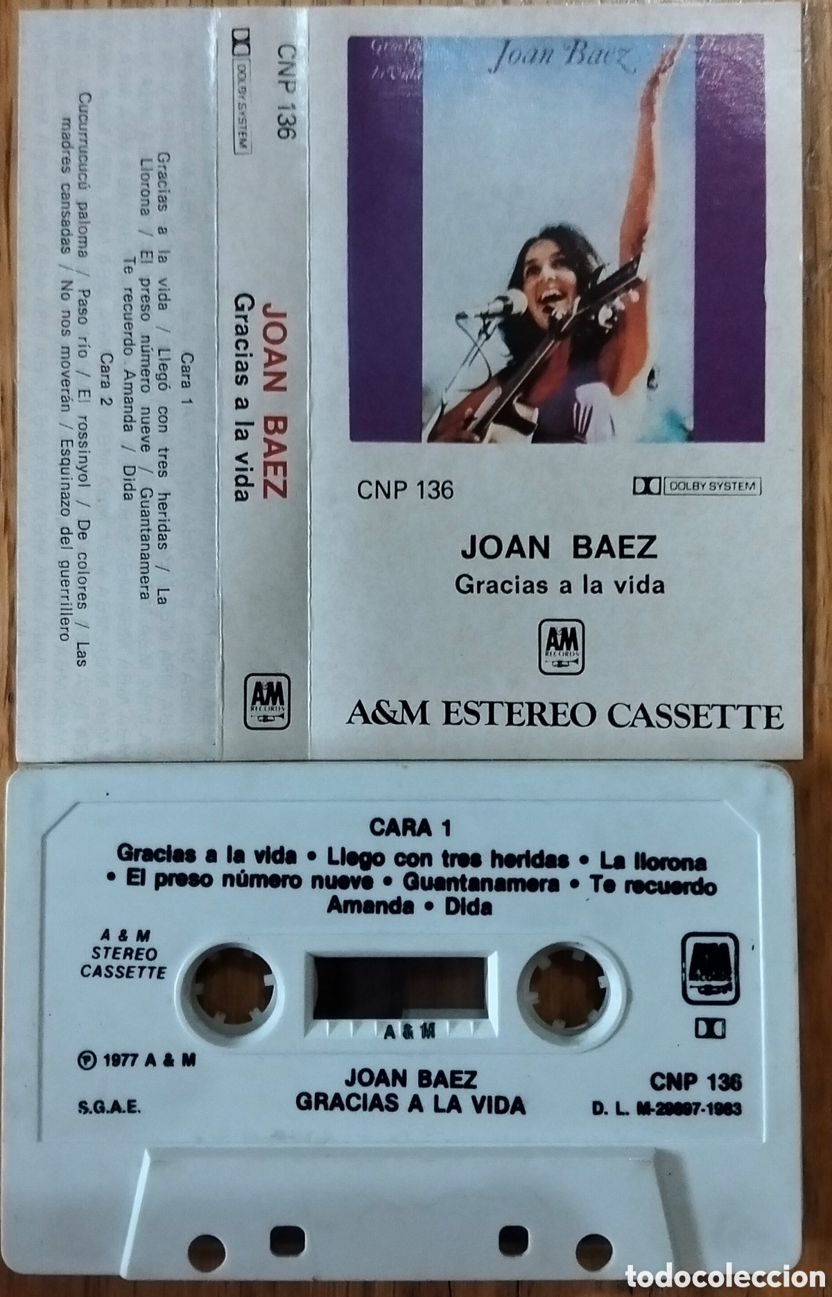 Casetes antiguos: JOAN BAEZ &rdquo;GRACIAS A LA VIDA&rdquo; CASETE
