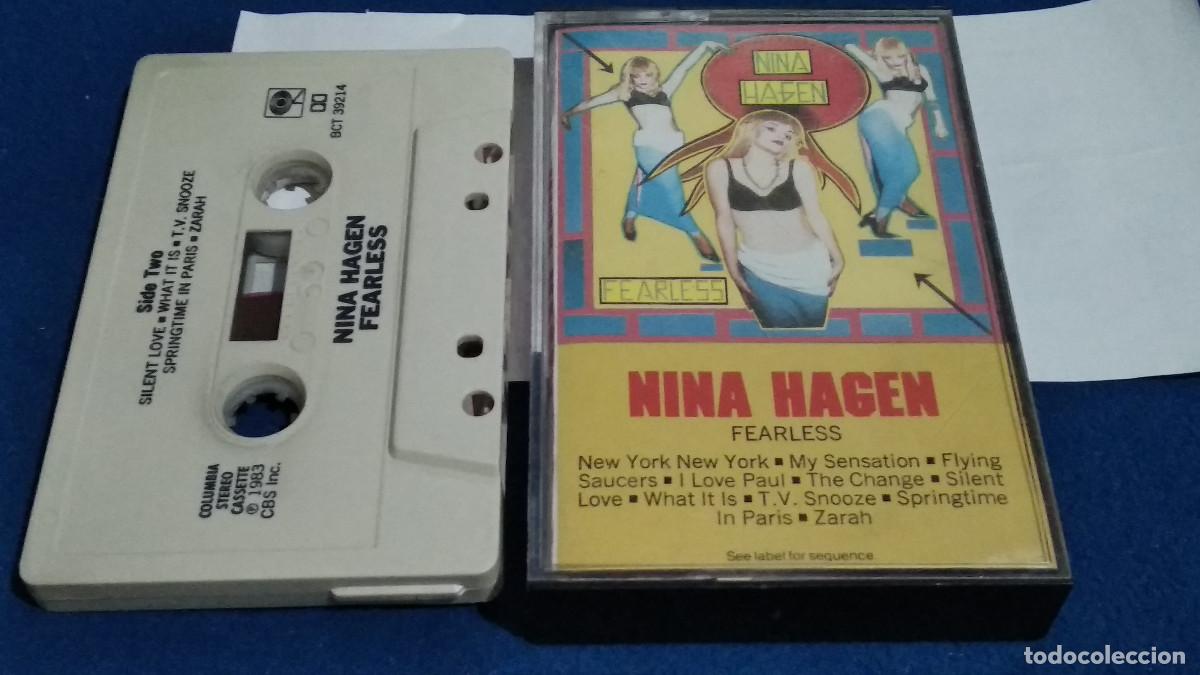 Casetes antiguos: Nina Hagen &ndash; Fearless / 11 TEMAS DANCE ORIGINALES (CASSETTE CBS USA 1983 ) CINTA CASETE