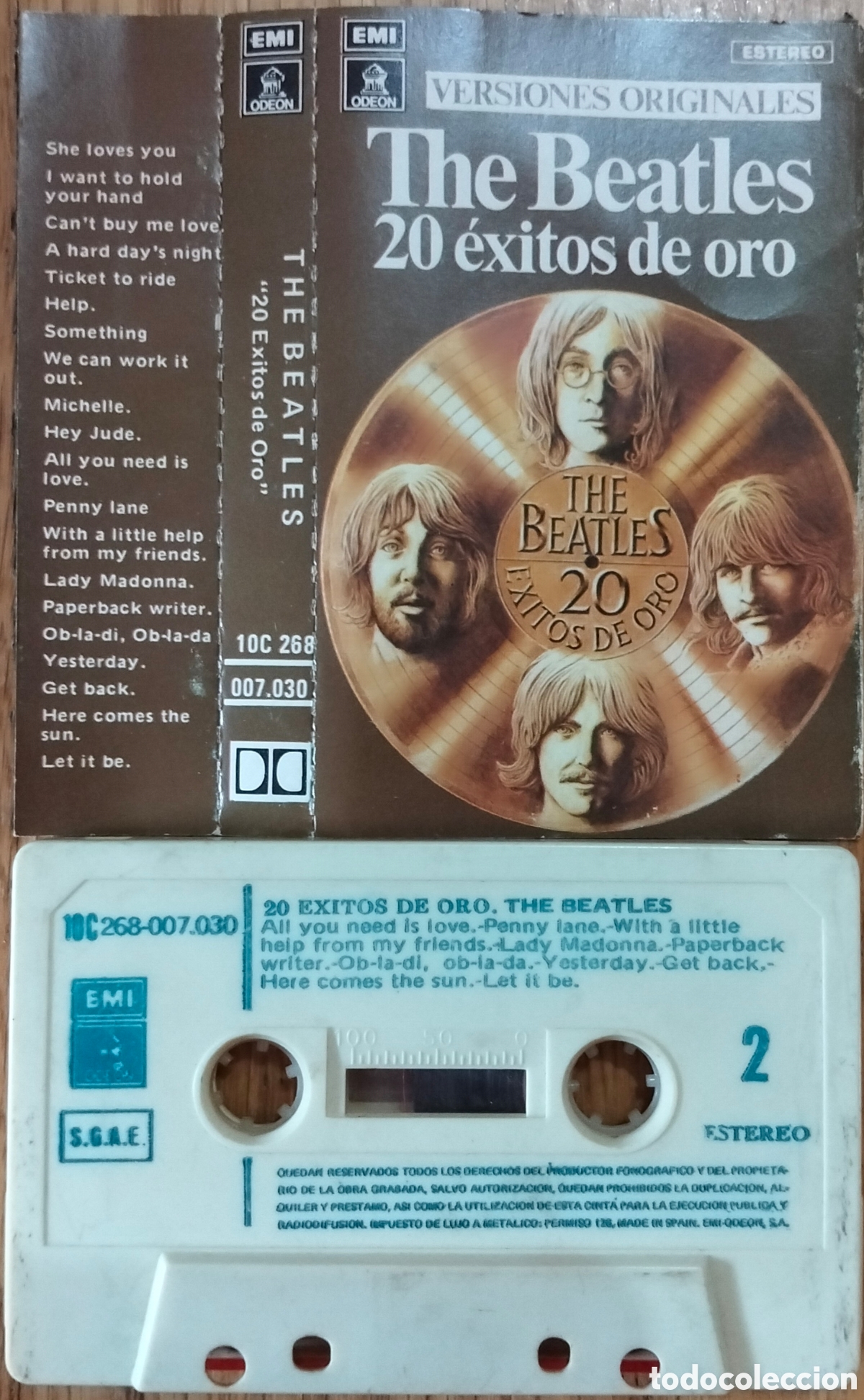Casetes antiguos: THE BEATLES &rdquo;20 &Eacute;XITOS DE ORO&rdquo; CASETE - Foto 1