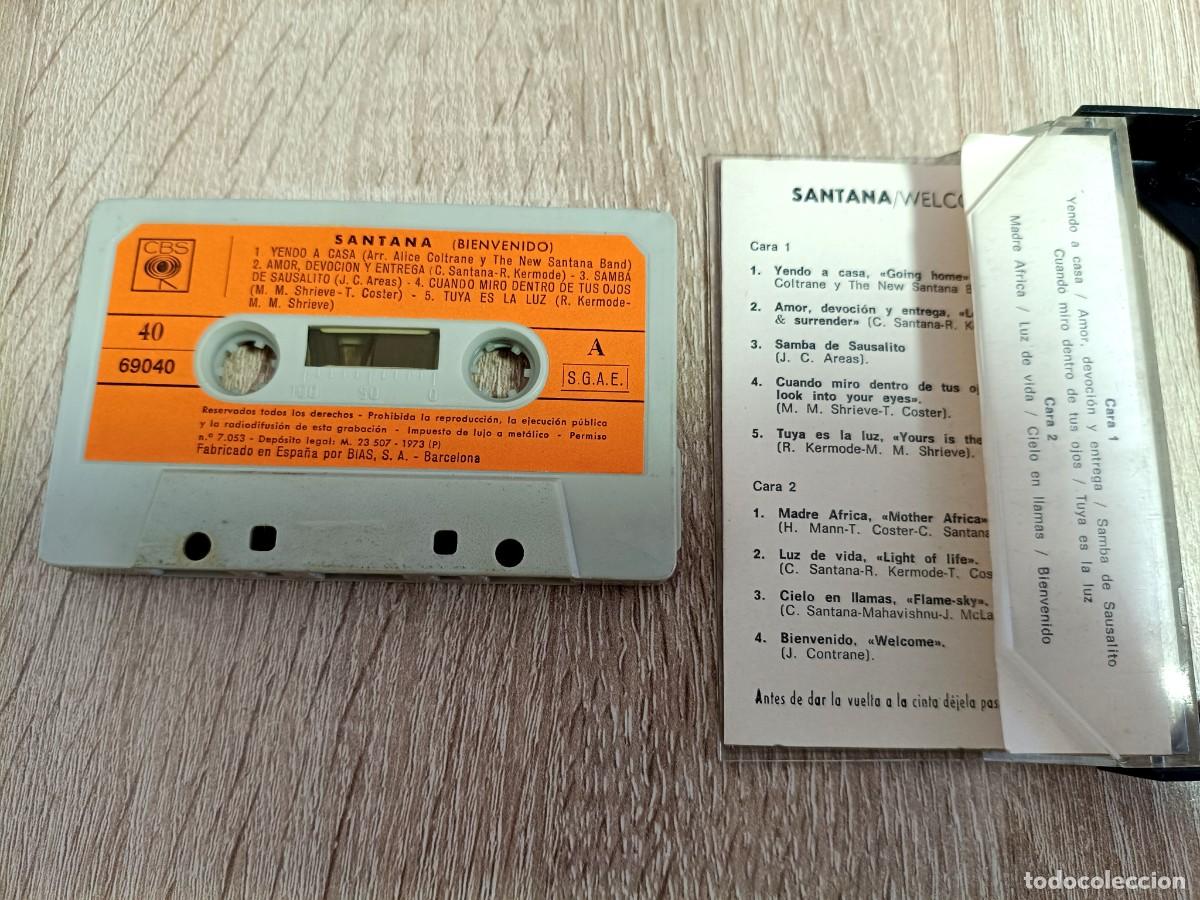 Casetes antiguos: CASETE - SANTANA - WELCOME - CBS 1973 - Foto 3