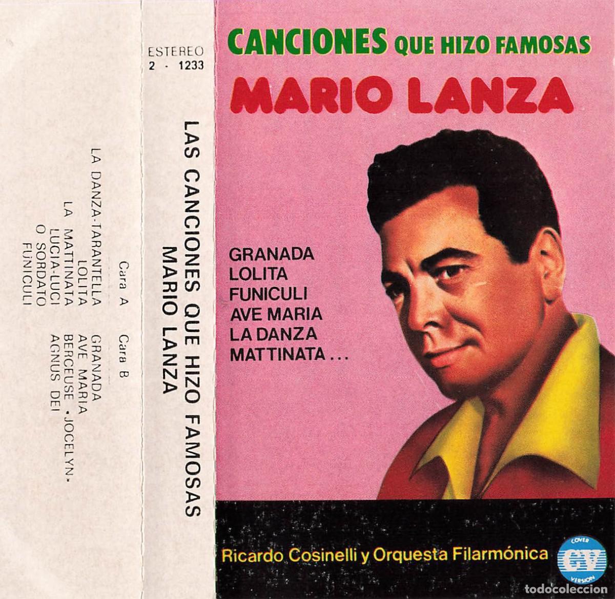 Casetes antiguos: Mario Lanza - Las Canciones Que Hizo Famosas (Cassette)