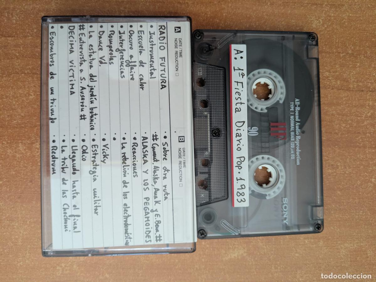 Casetes antiguos: Concierto 1&ordf; Fiesta Diario Pop 1983. D&eacute;cima v&iacute;ctima. Radio Futura. Alaska y los pegamoides.