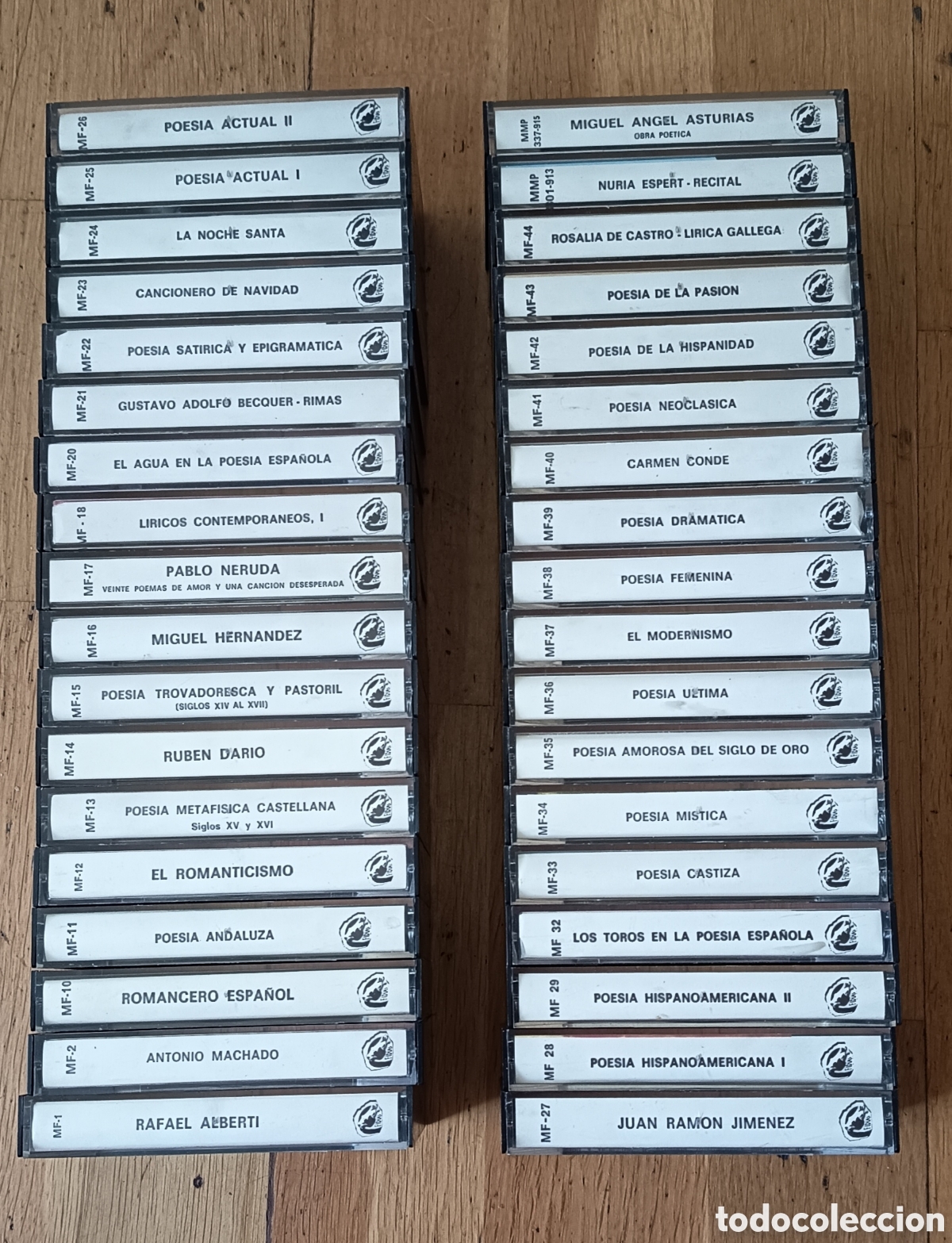 Casetes antiguos: Antologia de la Poesia Hispanica (coleccion Fidias) 36 cintas radiocasette