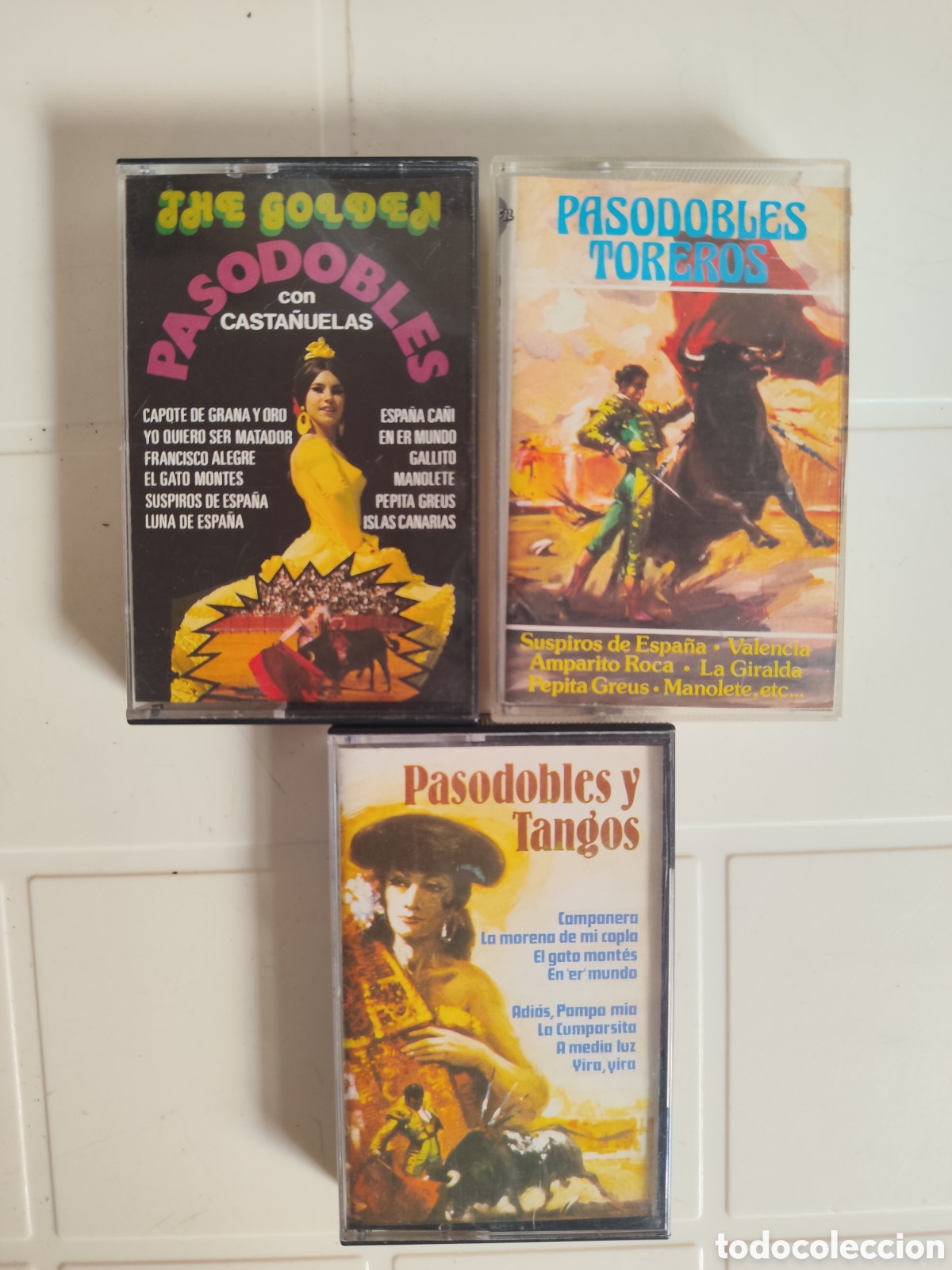 Casetes antiguos: Lote 3 casettes pasodobles