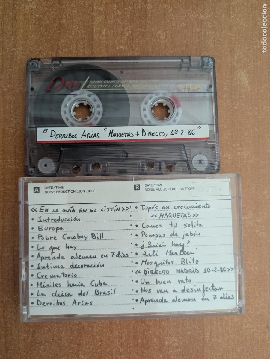 Casetes antiguos: Derribos Arias. Maquetas. Singles. Concierto Madrid (10-02-86)