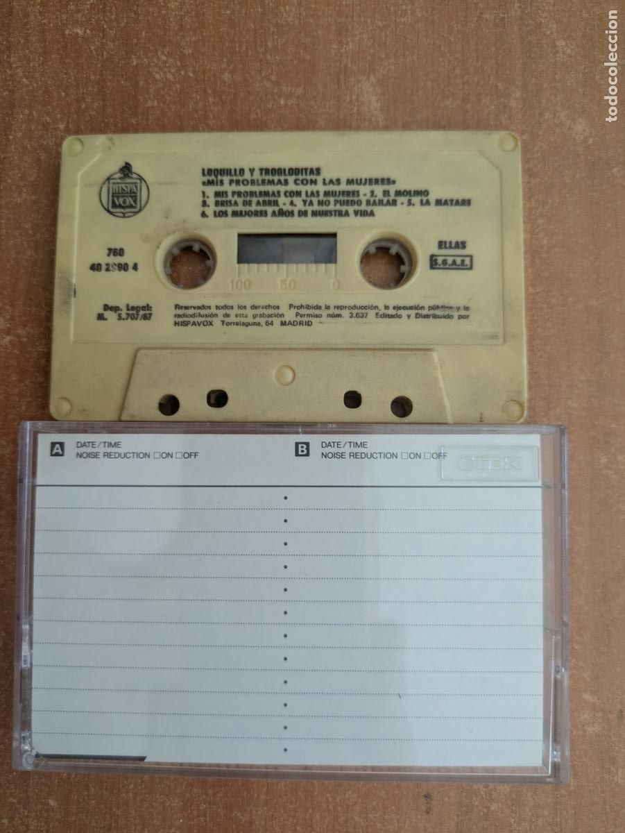 Casetes antiguos: LOQUILLO Y LOS TROGLODITAS. Mis problemas con las mujeres. Hispavox. A&ntilde;o 1987.