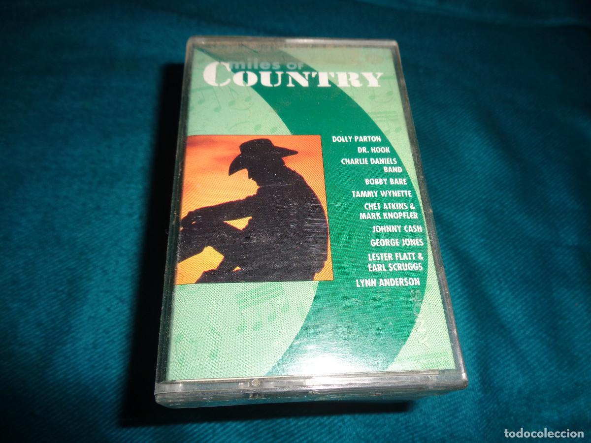 Casetes antiguos: MILES OF COUNTRY. DOLLY PARTON, BOBBY BARE, JOHNNY CASH....1994. CASETE