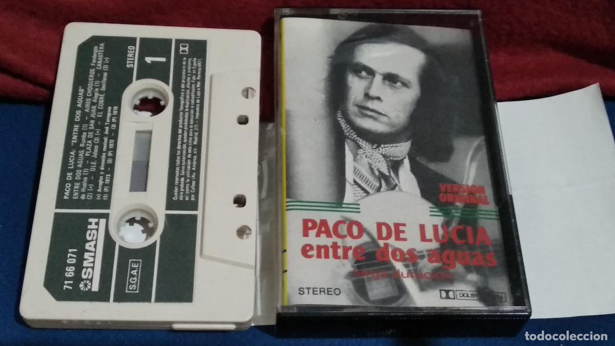 Casetes antiguos: Paco De Luc&iacute;a &ndash; ENTRE DOS AGUAS - CASETE CINTA CASSETTE 1982 SMASH GUITARRA FLAMENCA