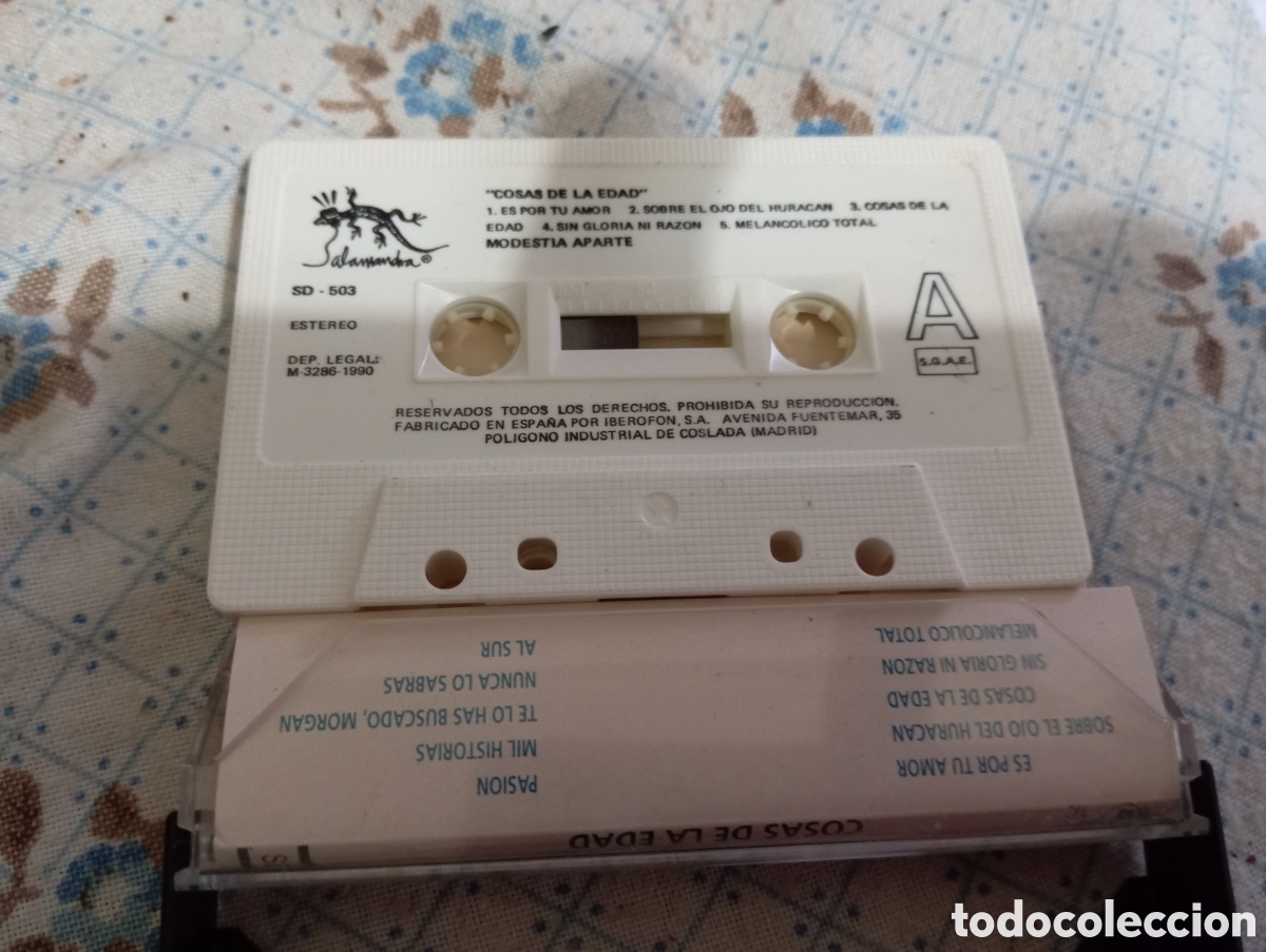 Casetes antiguos: Modestia Aparte - Cosas de la edad , 1990. - Foto 3