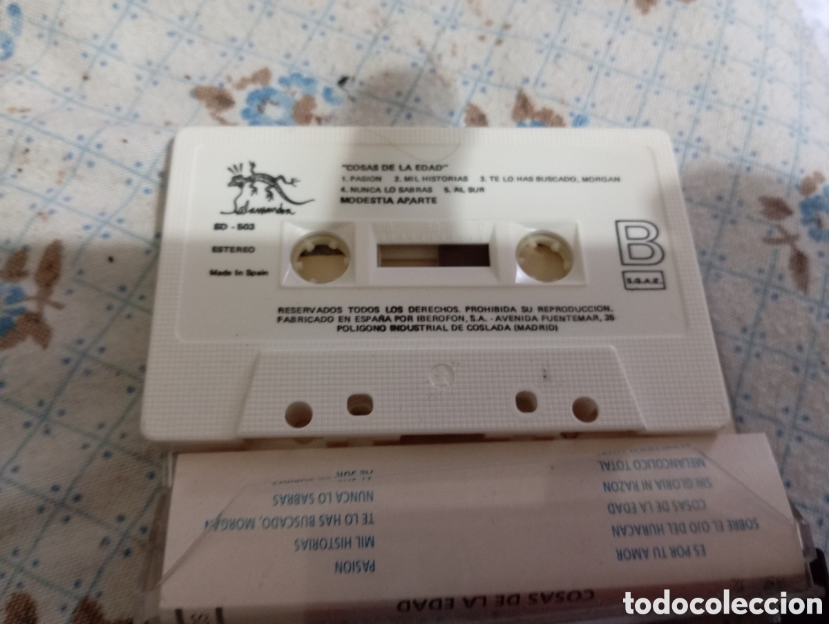 Casetes antiguos: Modestia Aparte - Cosas de la edad , 1990. - Foto 4