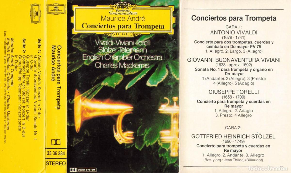Casetes antiguos: Maurice Andr&eacute; -Conciertos Para Trompeta (Cassette)
