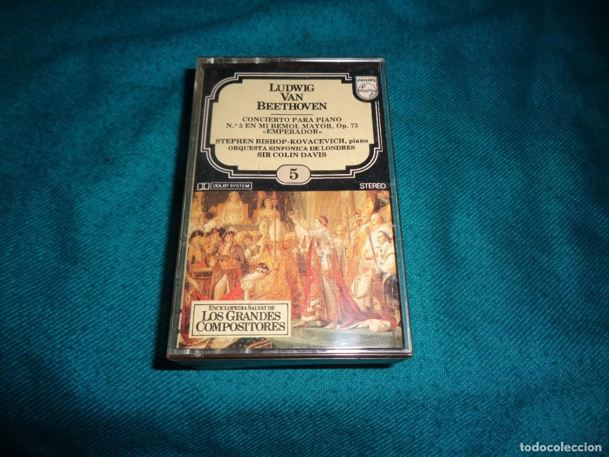 Casetes antiguos: BEETHOVEN. CONCIERTO EMPERADOR . GRANDES COMPOSITORES SALVAT N&ordm; 5. CASETE