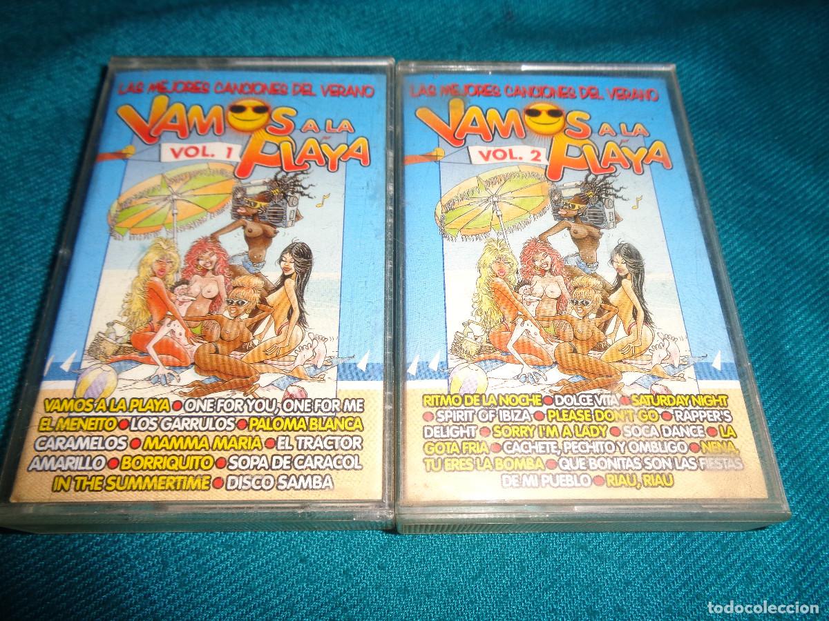 Casetes antiguos: VAMOS A LA PLAYA, LOS MEJORES CANCIONES DEL VERANO. VOL. 1 Y 2. DIVUCSA, 1996. 2 CASETE&acute;S