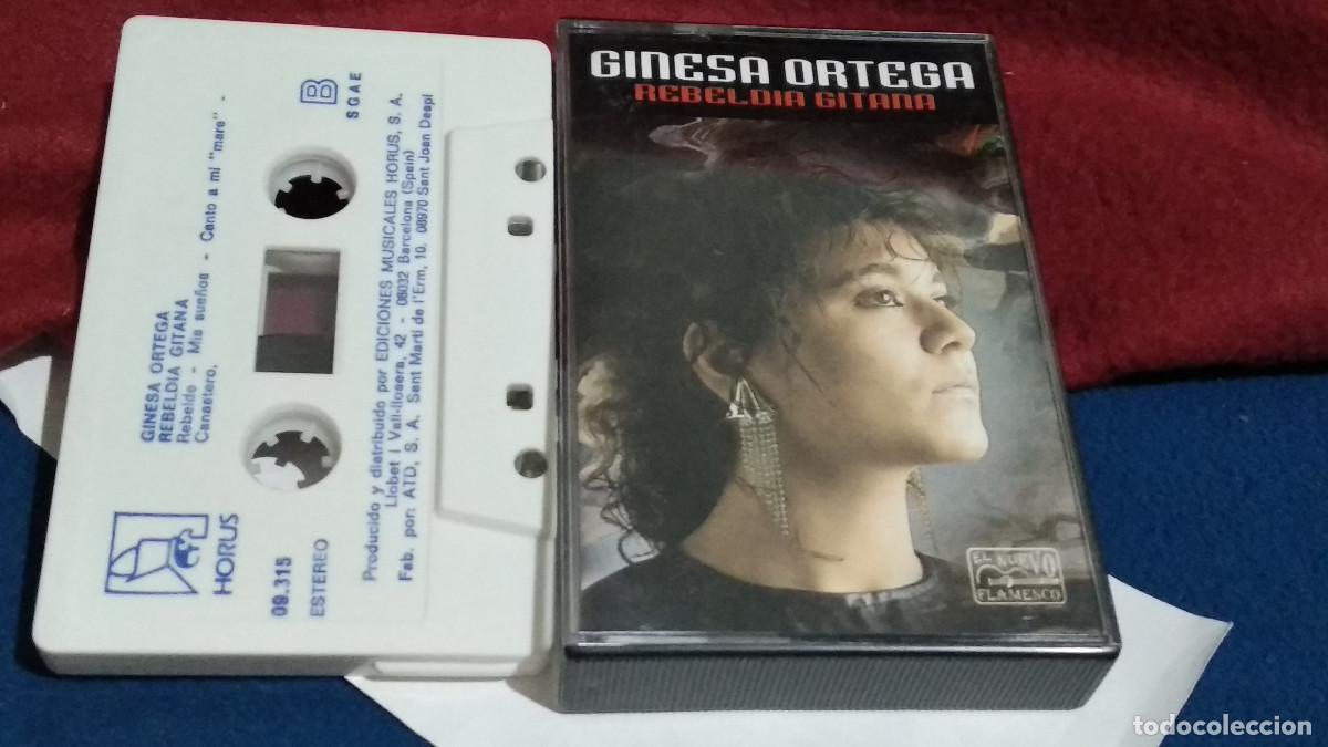 Casetes antiguos: GINESA ORTEGA - REBELDIA GITANA / ESTE VERANO / QUE CULPA TENGO / ARTE DEL MORO.. 1995 HORUS CASETE