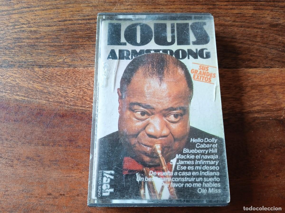 Casetes antiguos: Louis Armtrong - Sus grandes exitos - Casette original Ediciones Flyson 1977