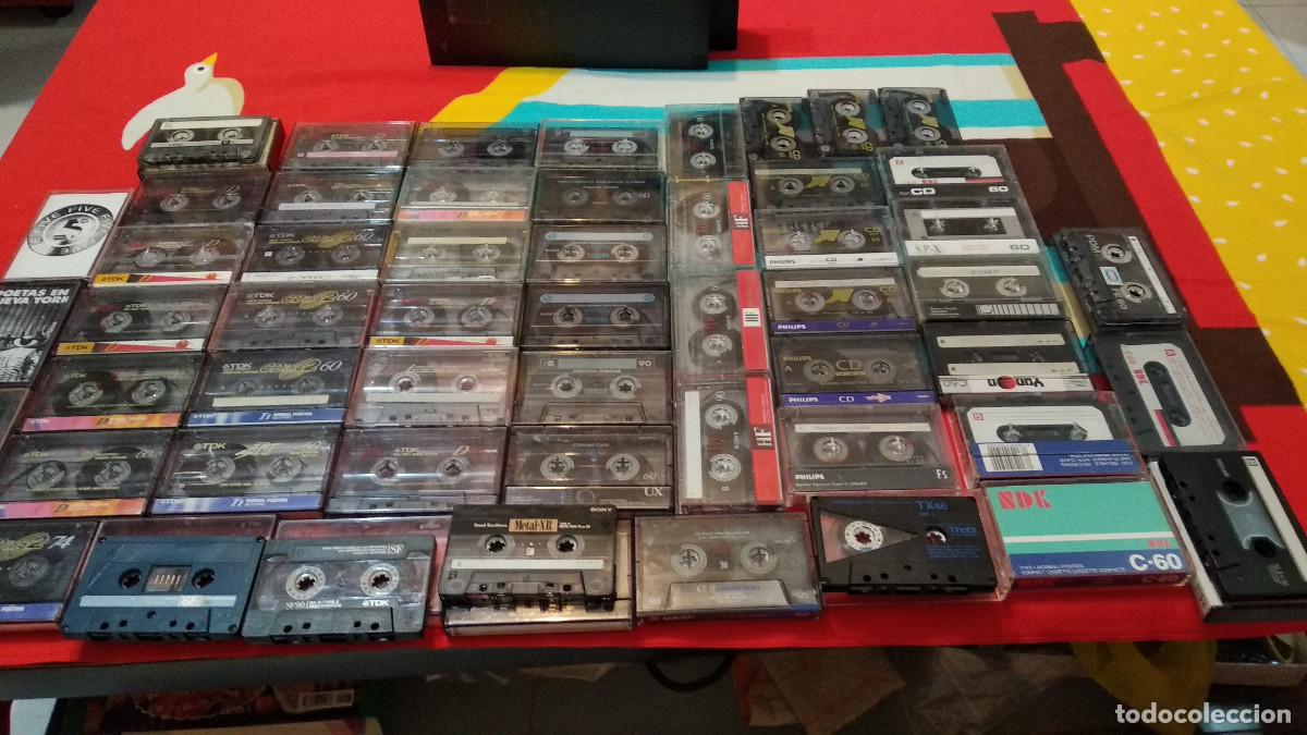 Casetes antiguos: LOTE 54 cintas DE 46, 50, 60,74 Y 90 CASETE CINTAS PARA GRABAR GRABADAS - VER FOTOS
