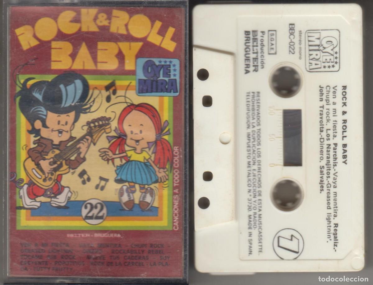 Casetes antiguos: Rock&Roll Baby cassette Oye Mira 22 1981 Parchis Regaliz Los Salvajes Burning