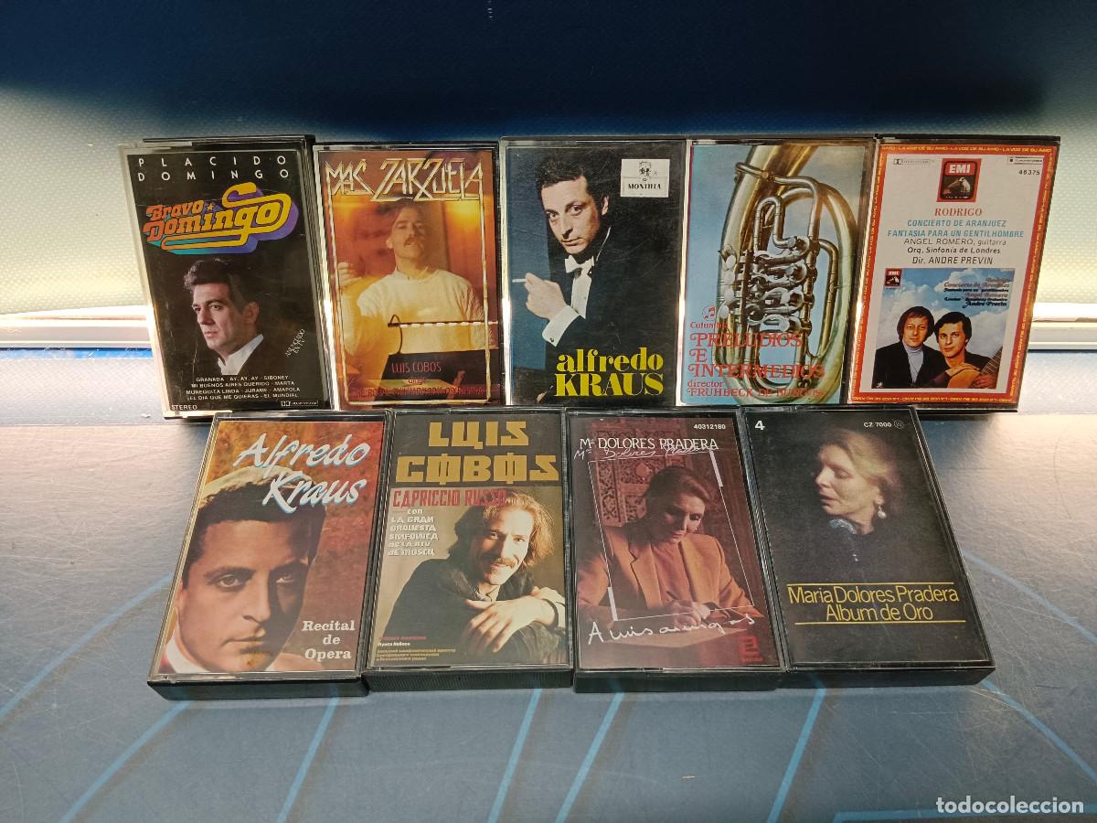 Old Cassettes: 9 casetes de m&uacute;sica variada, Placido Domingo, Alfredo Kraus, Luis Cobos, etc