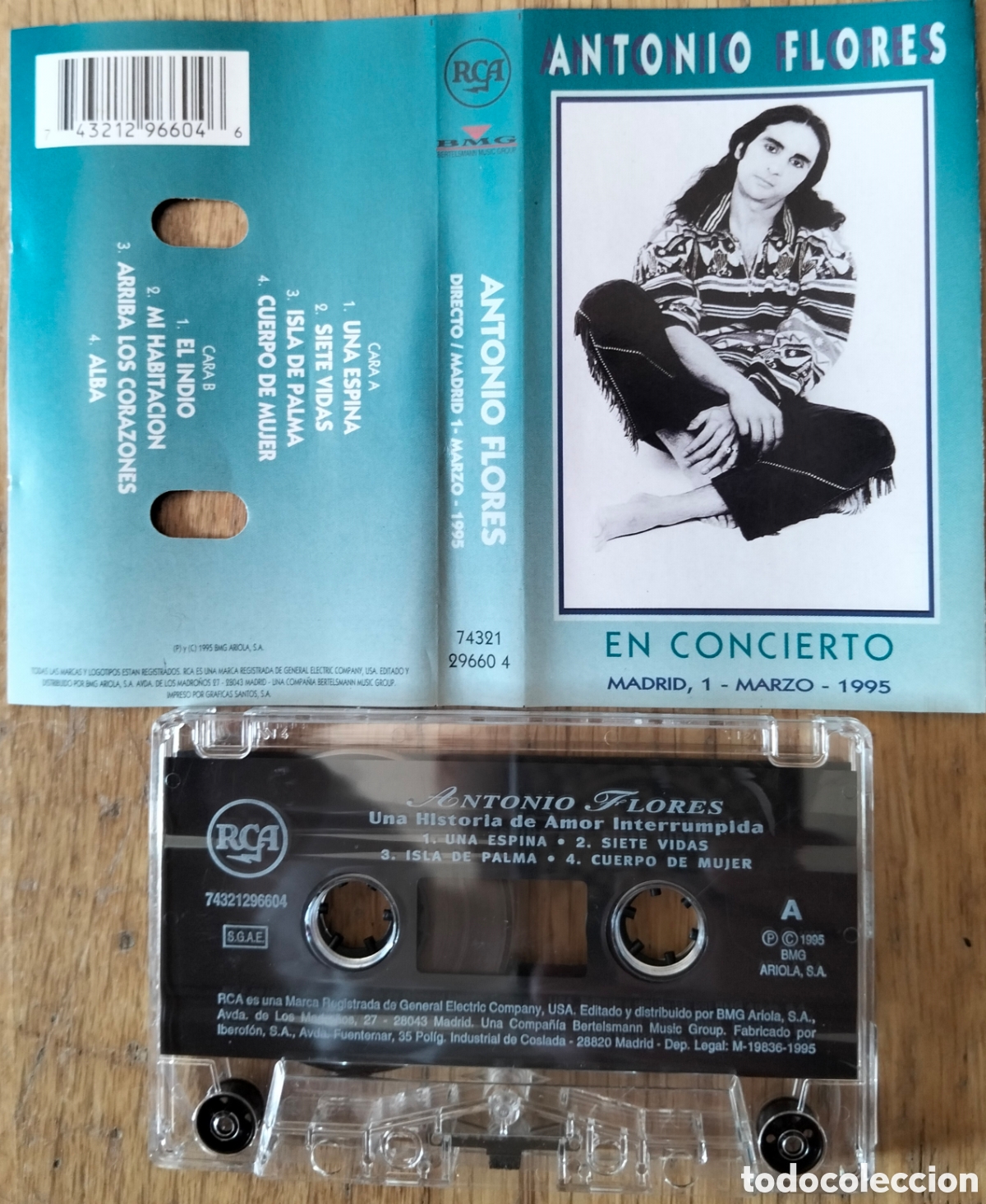 Casetes antiguos: ANTONIO FLORES &rdquo;UNA HISTORIA DE AMOR INTERRUMPIDA&rdquo; CASETE
