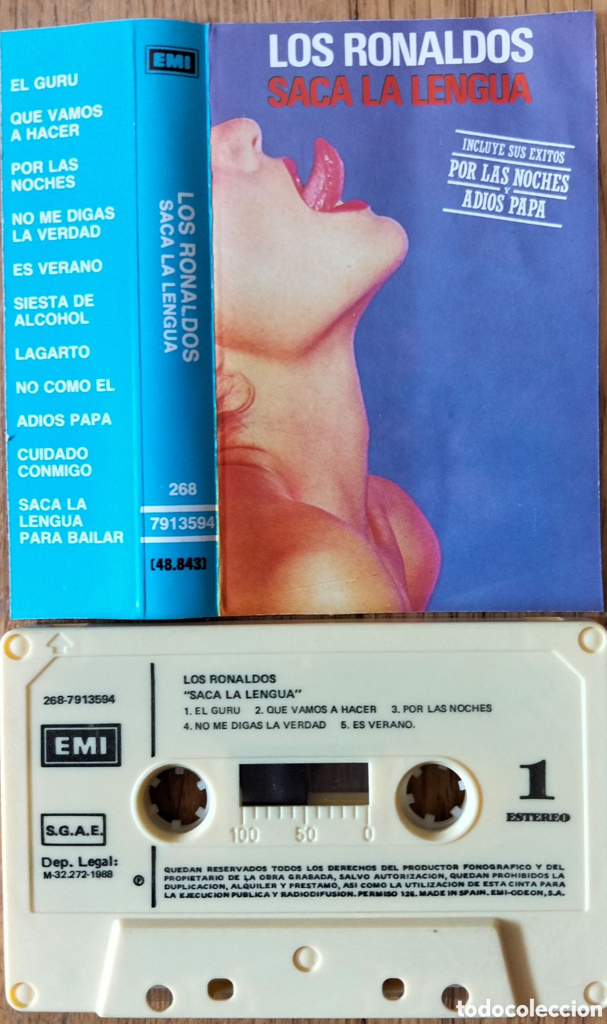 Casetes antiguos: LOS RONALDOS &rdquo;SACA LA LENGUA&rdquo; CASETE - Foto 1
