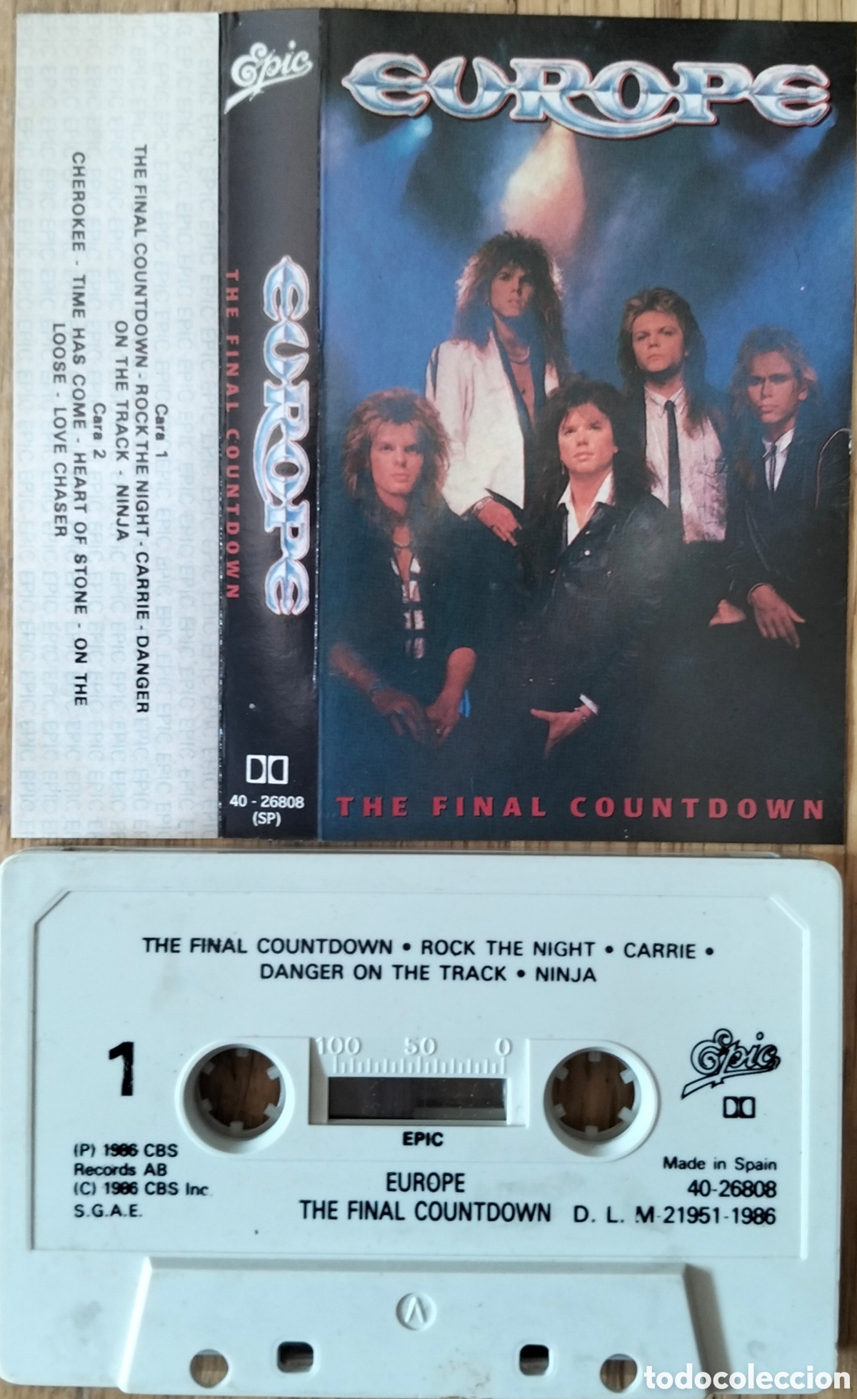Casetes antiguos: EUROPE &rdquo;THE FINAL COUNTDOWN&rdquo; CASETE - Foto 1