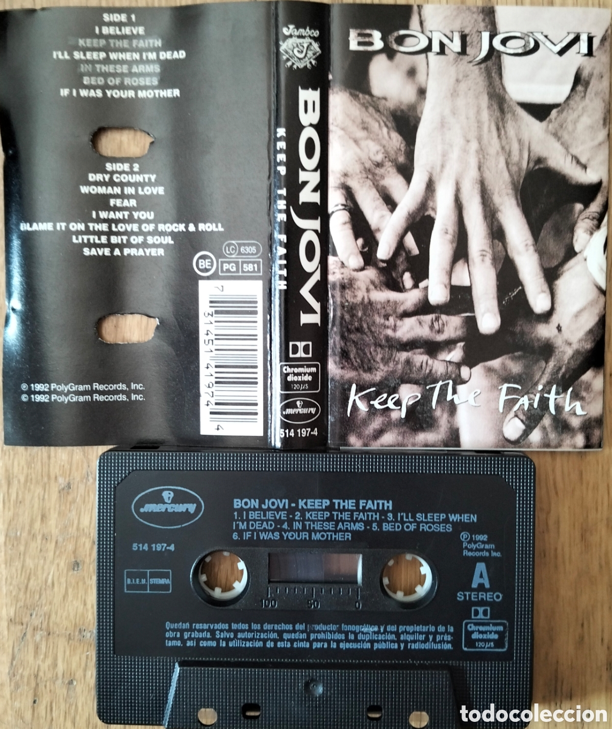 Cassettes Anciennes: BON JOVI &rdquo;KEEP THE FAITH&rdquo; CASETE