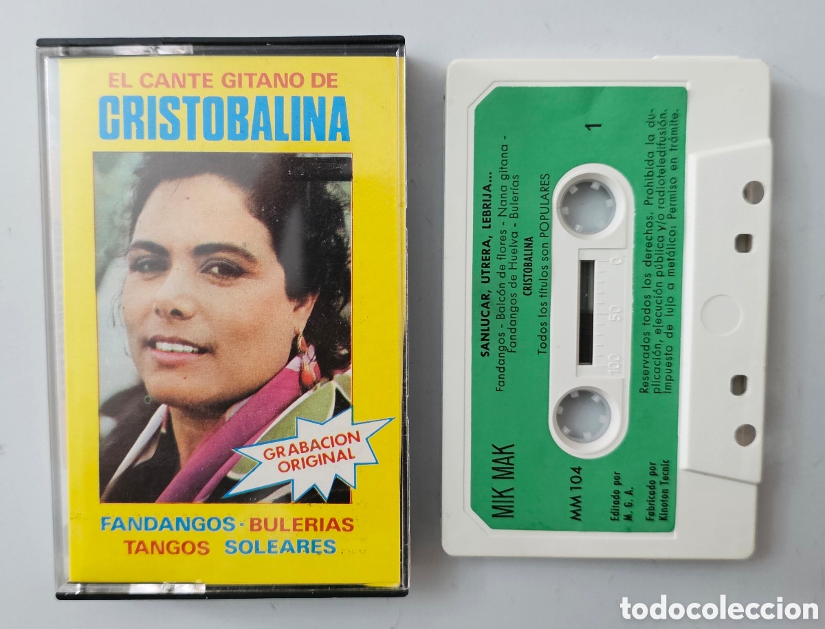 Casetes antiguos: CASSETTE CRISTOBALINA - El cante gitano de Cristobalina (Espa&ntilde;a - Mik Mak - 1979) RAREZA FLAMENCO