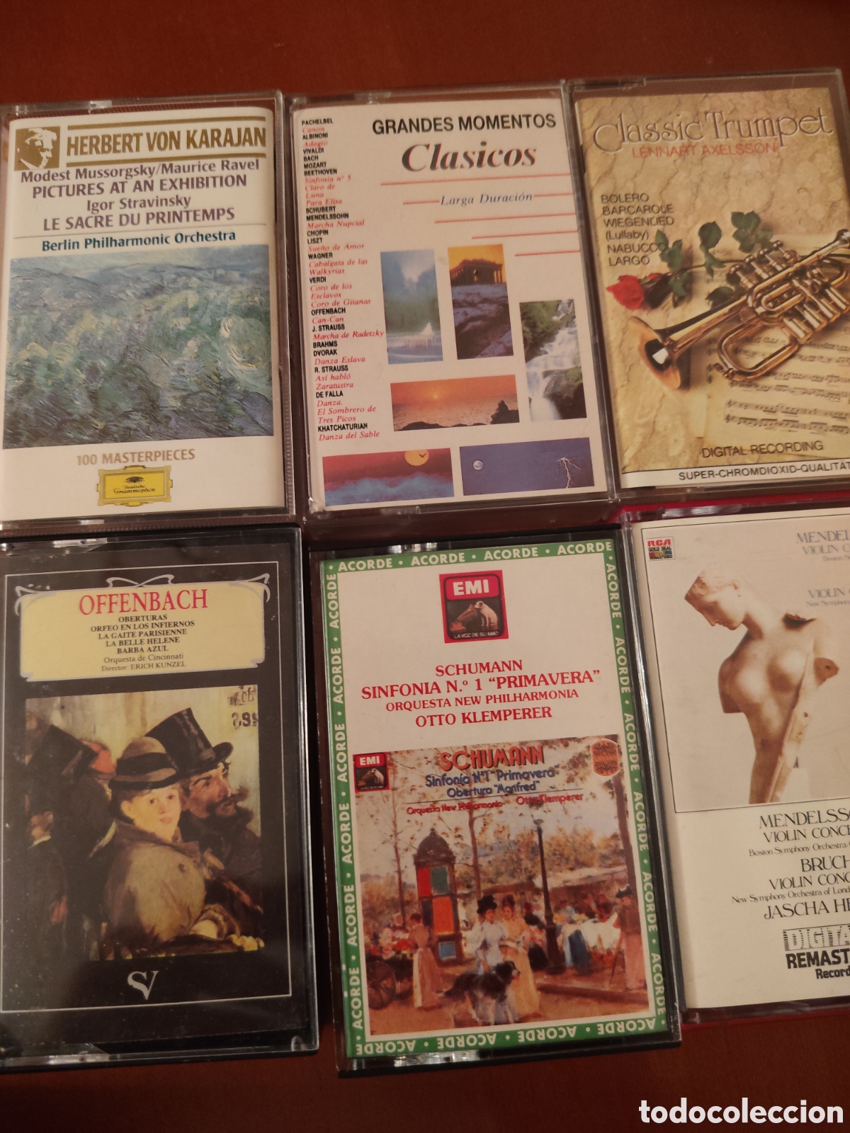 Casetes antiguos: Lote 6 casetes m&uacute;sica clasica