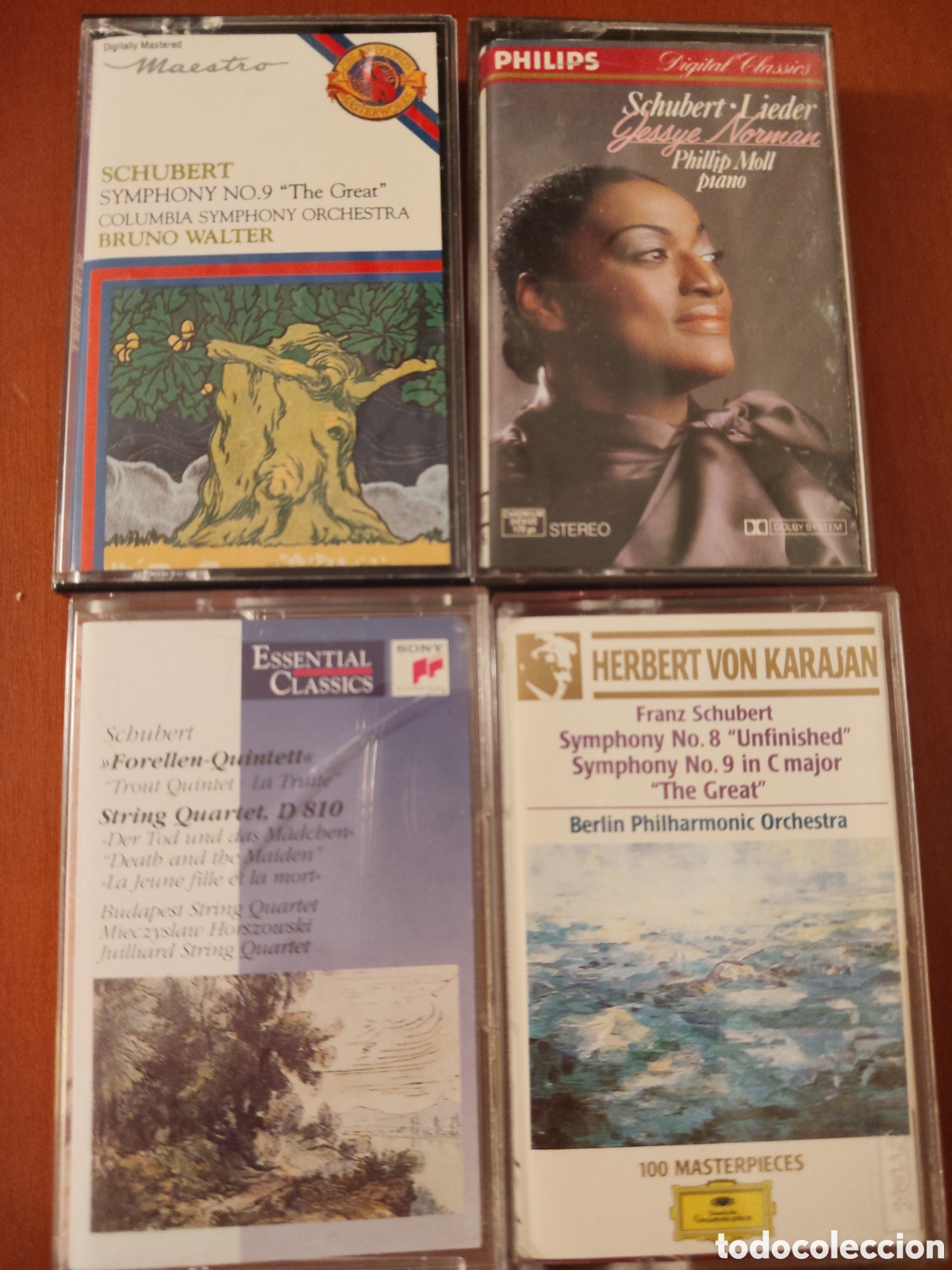 Casetes antiguos: Lote 4 casetes Schubert