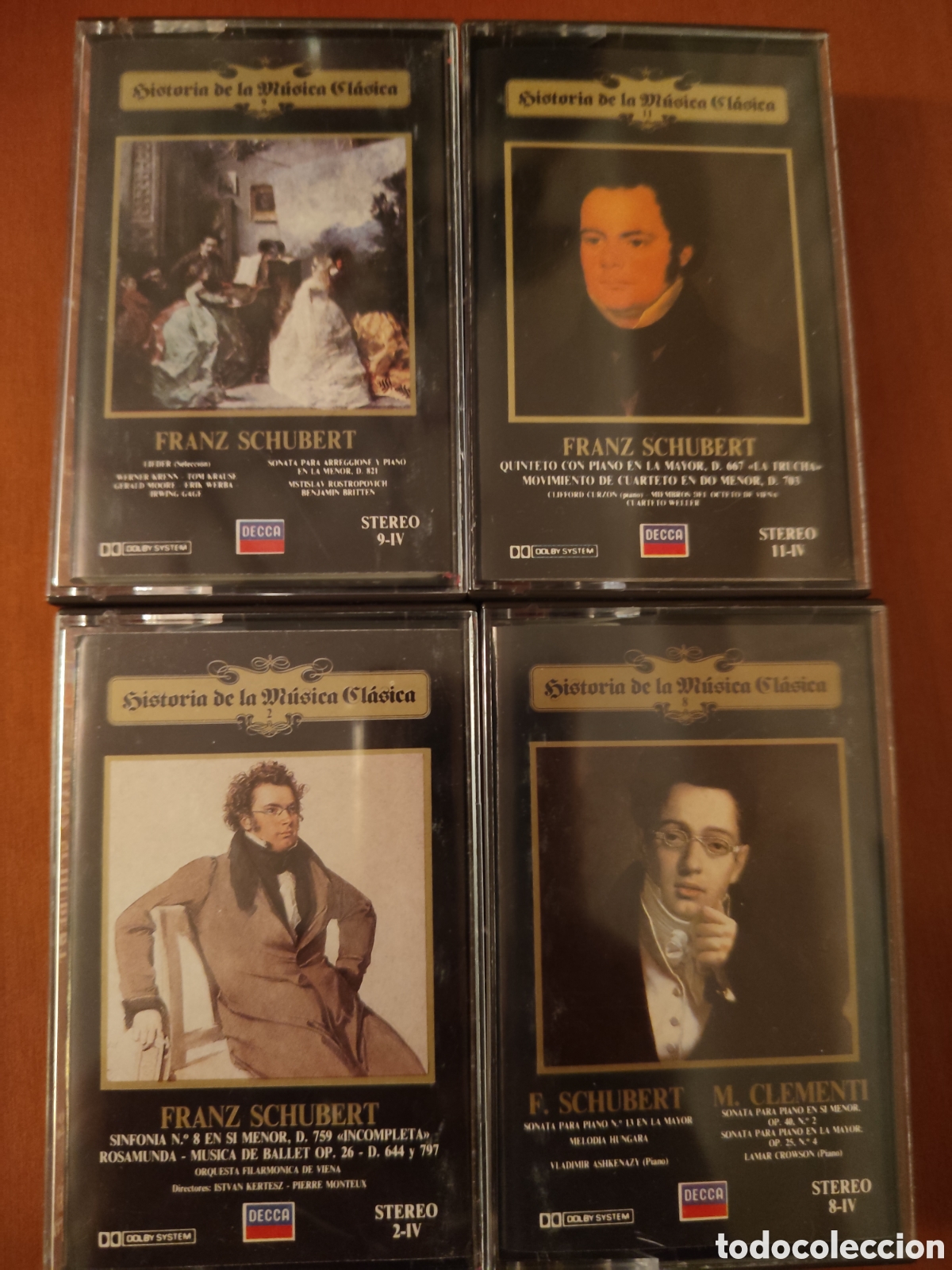 Casetes antiguos: Lote 4 casetes Schubert