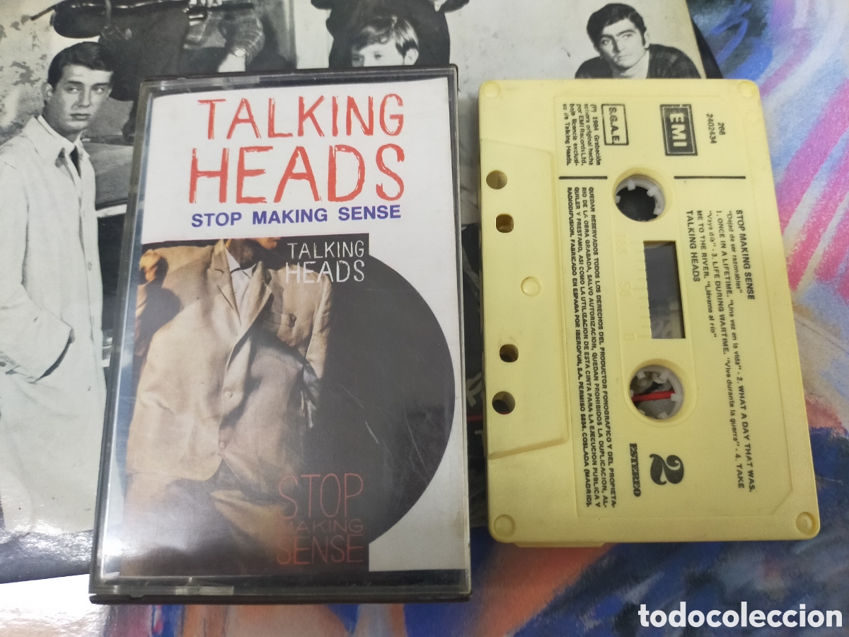 Casetes antiguos: Casete talking heads stop making sense Espa&ntilde;a 1984