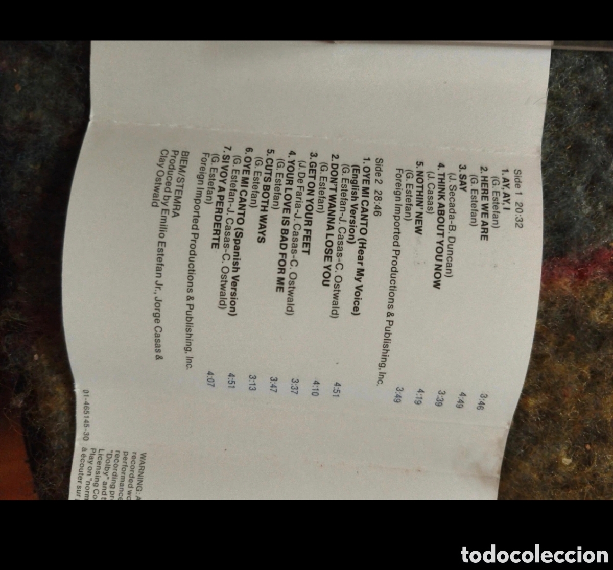 Casetes antiguos: Gloria Estefan: Cuts Both Ways - Foto 4