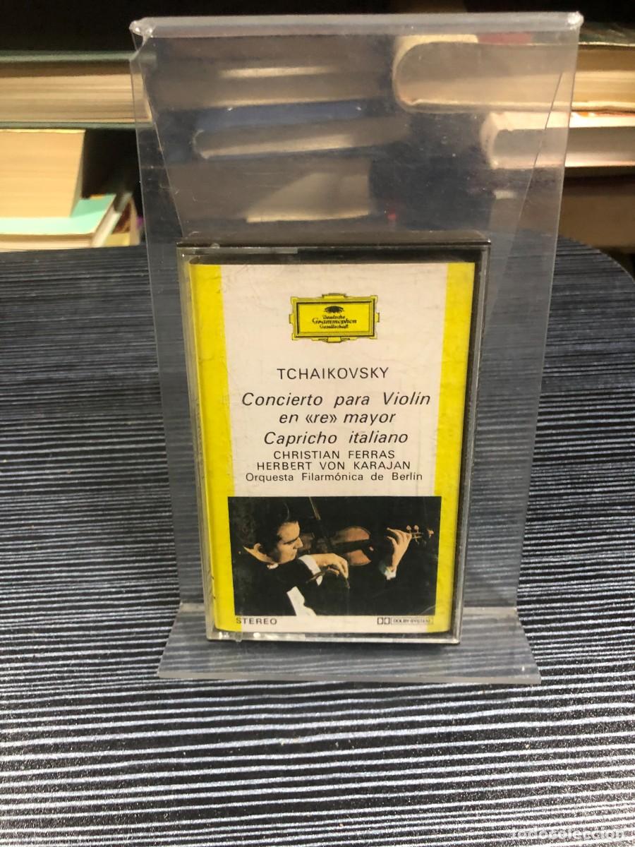 Casetes antiguos: Concierto para Viol&iacute;n / Capricho Italiano (Tchaikovsky) Christian Ferras, Herbert von Karajan, Orque