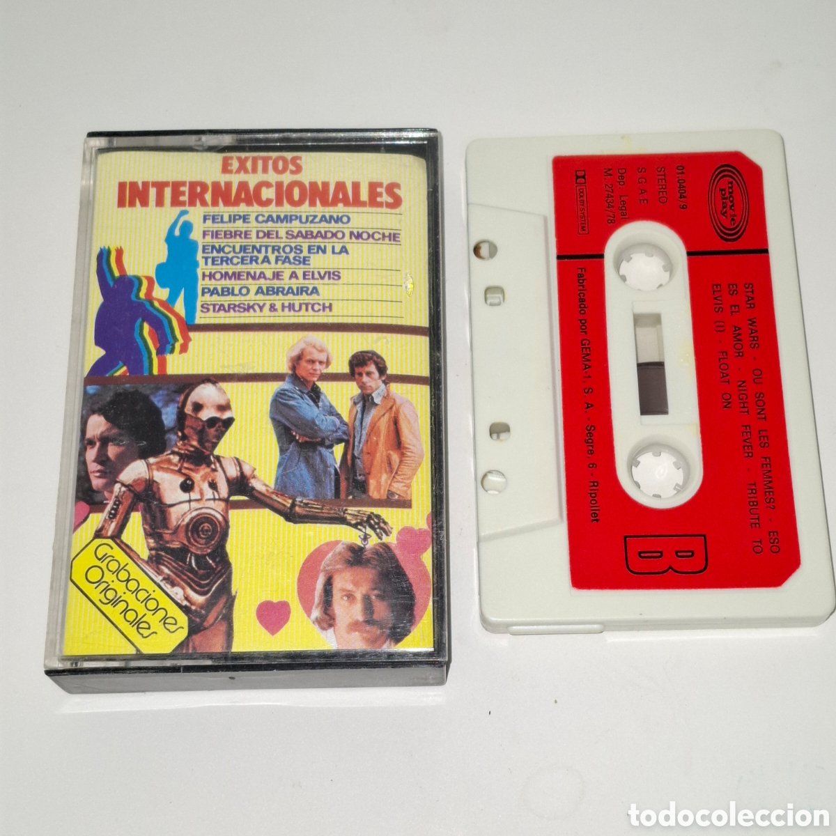 Casetes antiguos: CINTA CASETE DE MUSICA A&Ntilde;OS 70 EXITOS DE LA TELEVISI&Oacute;N Y CINE STURKY Y HUTCH STAR WARS