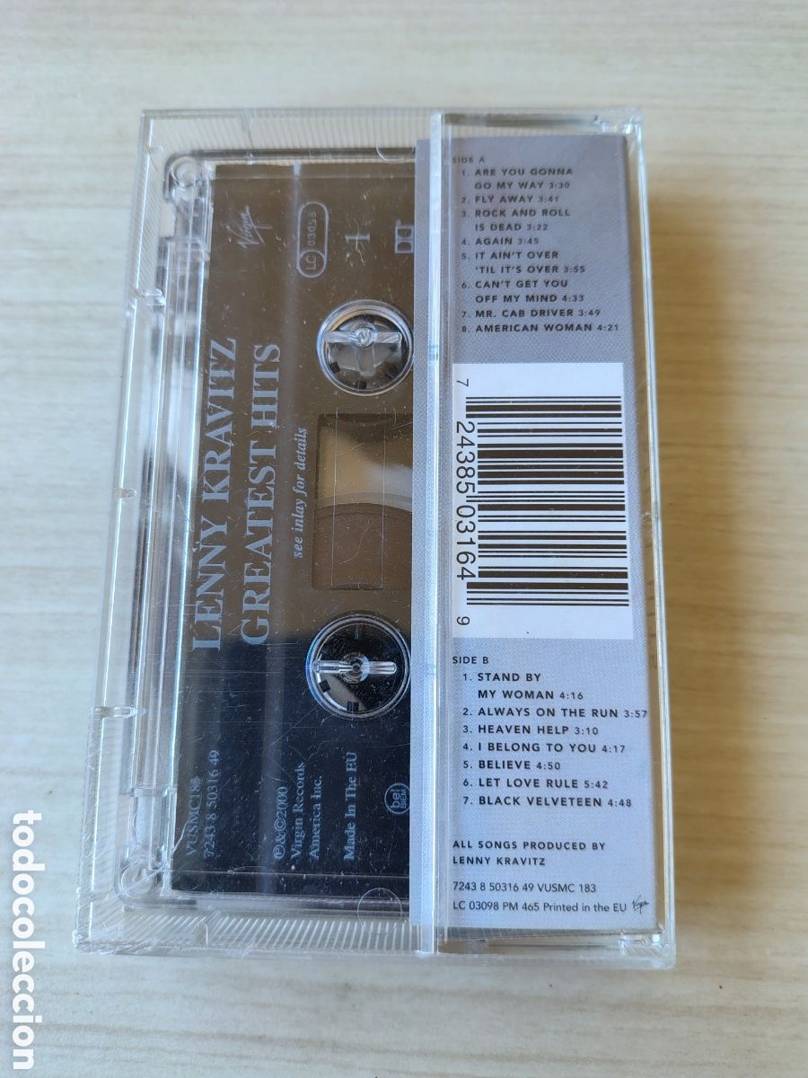 Casetes antiguos: LENNY KRAVITZ Greatest Hits ( 2000 VIRGIN EU ) - Foto 7