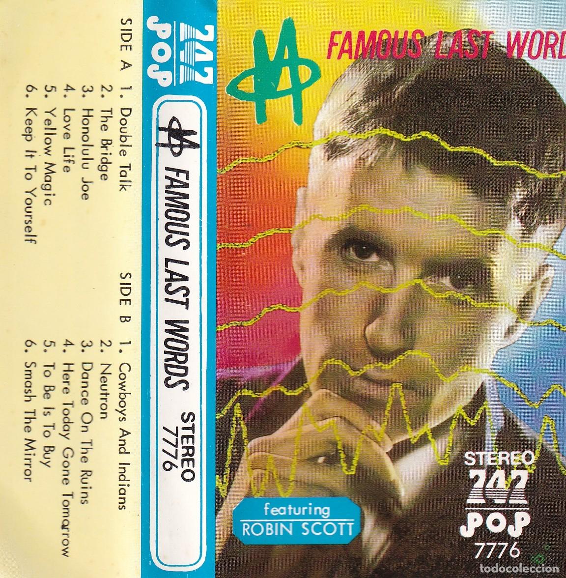 Casetes antiguos: Robin Scott - Famous Last Words - Foto 1