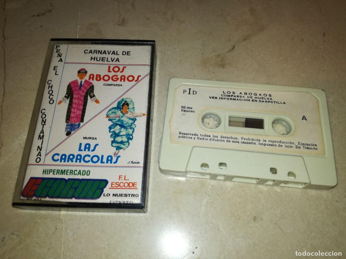 Casetes antiguos: LOS ABOGAOS / LAS CARACOLAS - CARNAVAL DE HUELVA - ORIGINAL 1988 - MUY RARA