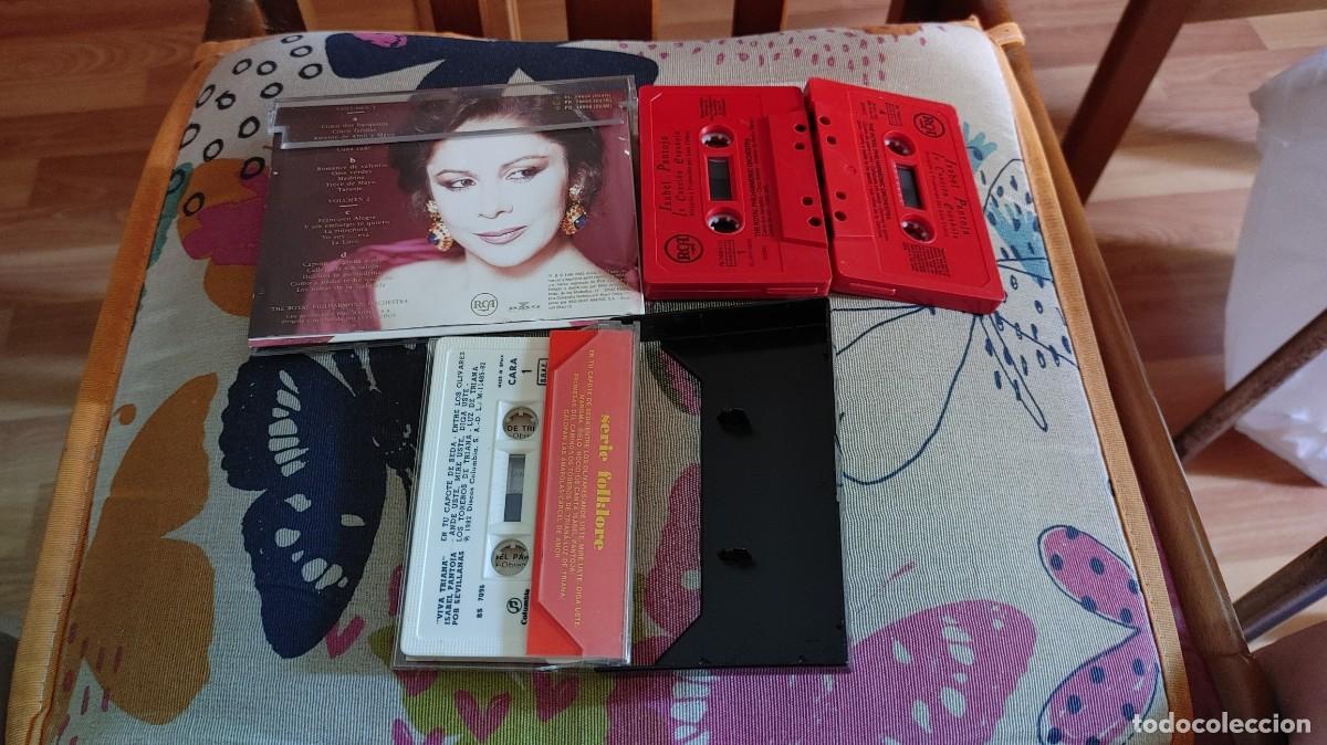 Casetes antiguos: isabel pantoja,lote de 3 casetes originales,la caja doble esta rota,tal cual se ve en fotos,las case