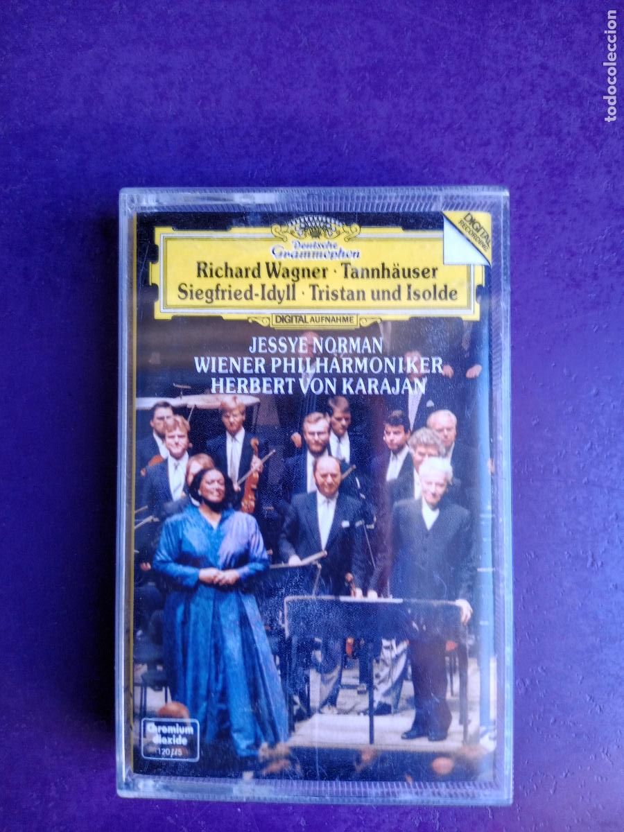 Casetes antiguos: WAGNER - Tannh&auml;user, Tristane e Isolda, SIGFRIDO - KARAJAN - CASETE DEUTSCHE OPERA -