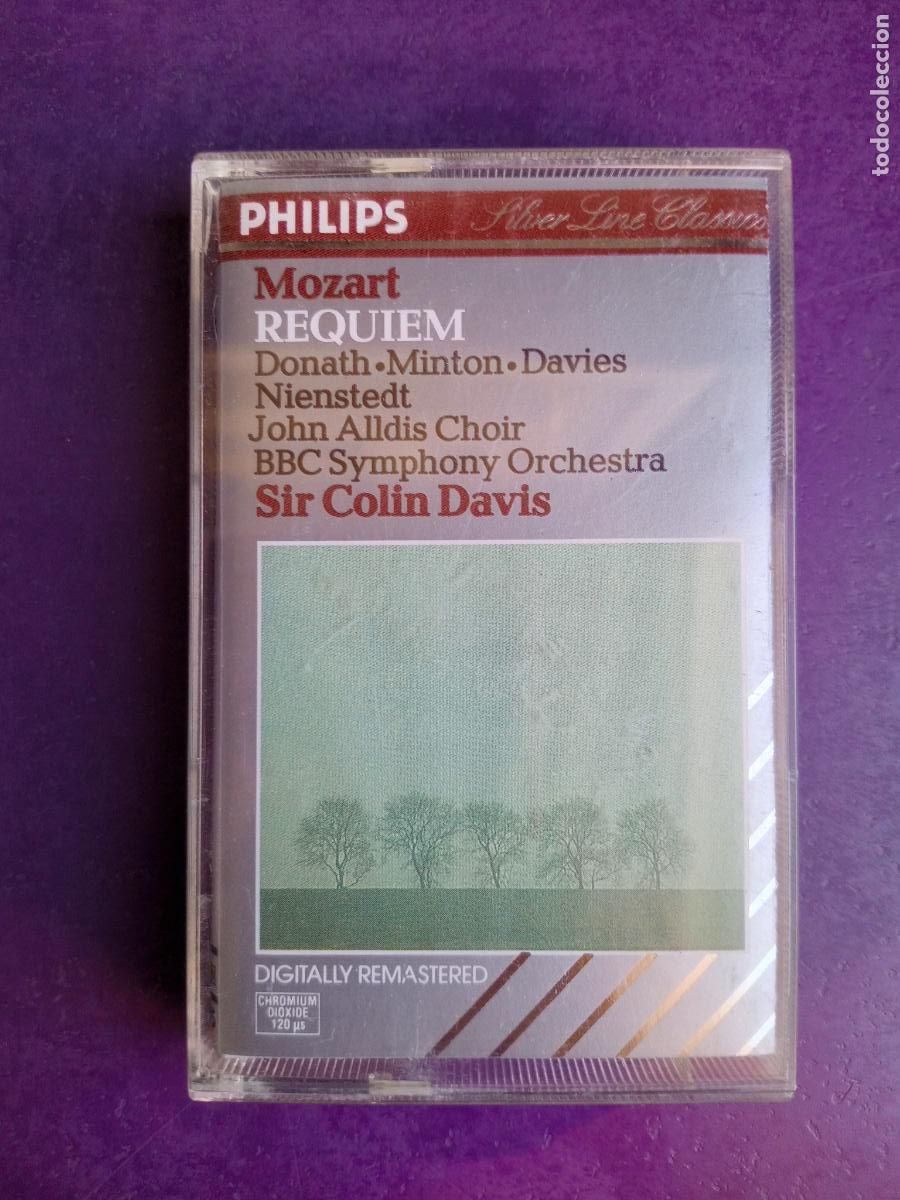 Casetes antiguos: Mozart - REQUIEM - COLIN DAVIS - ORQ SINF BBC - Donath, Minton - CASETE PHILIPS - SIN USO