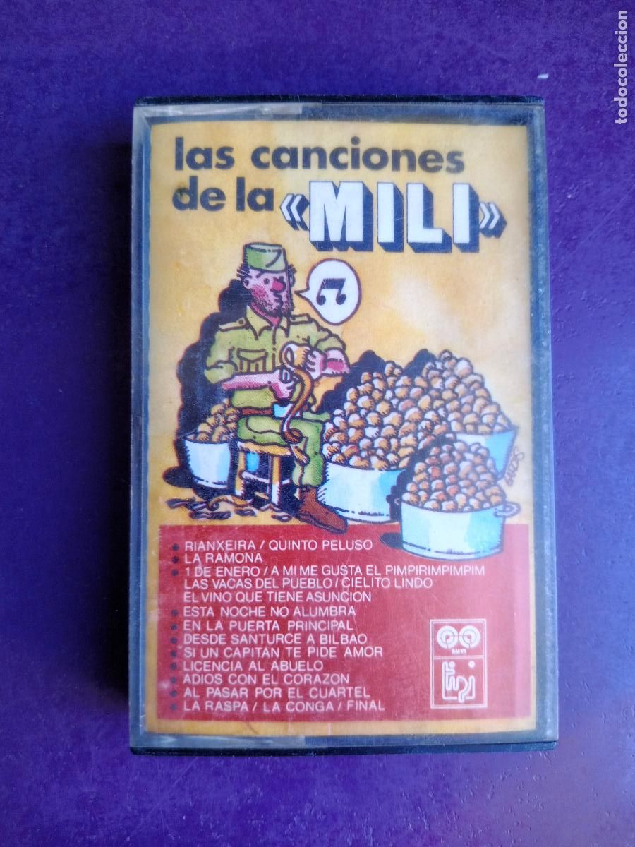 Casetes antiguos: LAS CANCIONES DE LA MILI CASETE - CHISTES - PARODIA - HUMOR - MILITAR