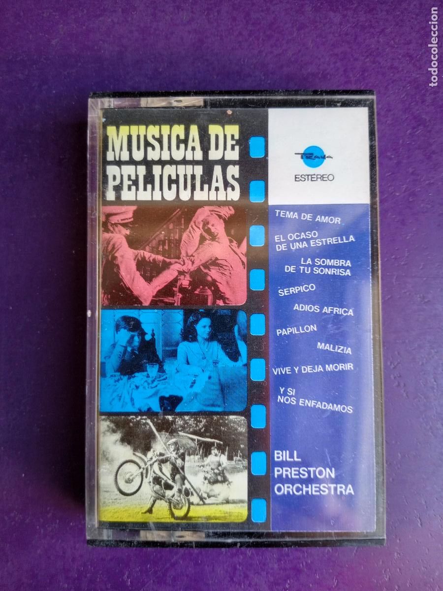 Casetes antiguos: MUSICA DE PELICULAS - CASETE TRAMA - SERPICO, VIVE Y DEJA MORIR, PAPILLON, ADIOS AFRICA, VERSIONES