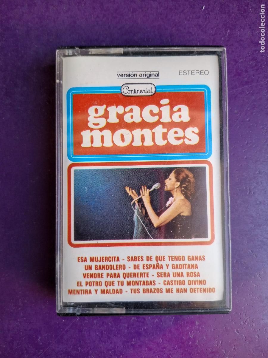 Casetes antiguos: GRACIA MOTES - CASETE CONTINENTAL 1978 - CANCION ESPA&Ntilde;OLA, COPLA - POCO USO - DE ESPA&Ntilde;A Y GADITANA