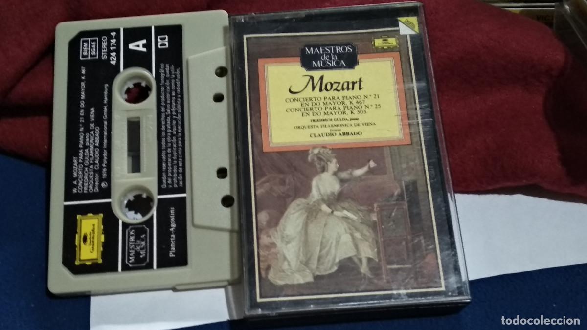 Casetes antiguos: MAESTROS DE LA M&Uacute;SICA MOZART CONCIERTO PARA PIANO 21 DO MAYOR / CLAUDIO ABBADO - CASETE CINTA